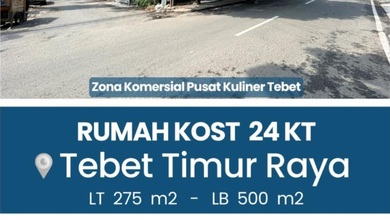 Rumah Kos Produktif 24 Kamar Dijual di Tebet Harga Murah Nego